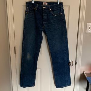 Levi 501 straight leg button fly 34x34 jeans
